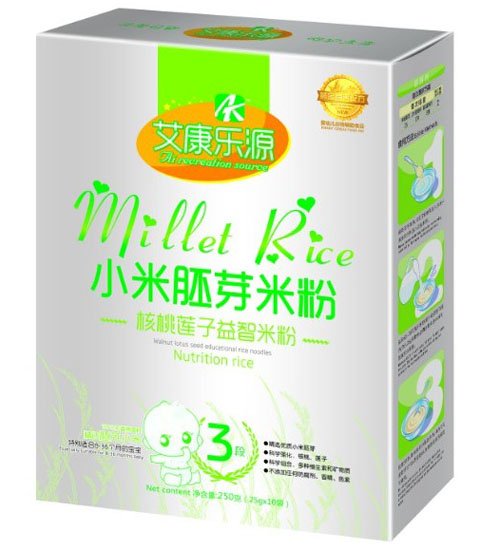 艾康樂(lè)源核桃蓮子益智小米胚芽米粉3段