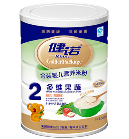 健諾多維果蔬嬰兒營養(yǎng)米粉2段聽裝