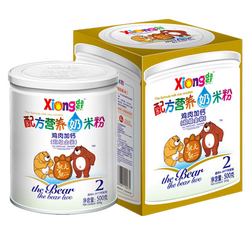 熊大熊二雞肉加鈣配方營(yíng)養(yǎng)奶米粉