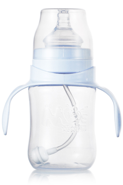 媽媽易240毫升順暢型PP全自動(dòng)雙柄寬口奶瓶