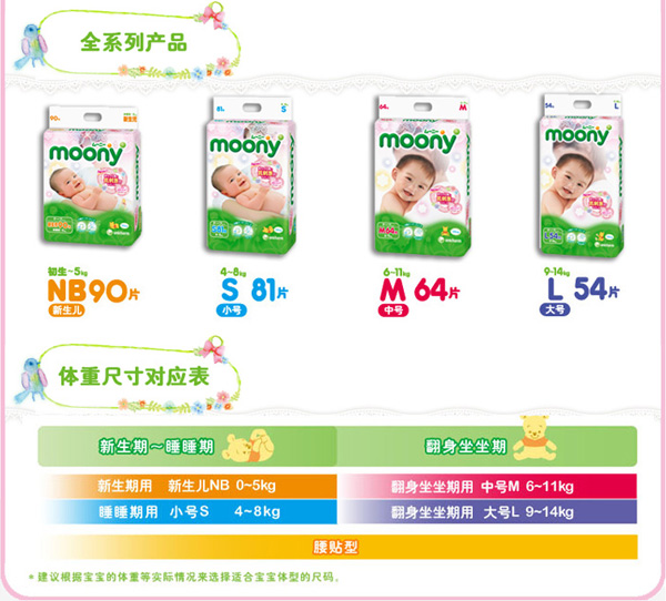 尤妮佳低刺激嬰兒紙尿褲L54片