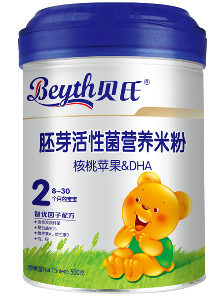 貝氏核桃蘋果&DHA胚芽活性菌米粉500g