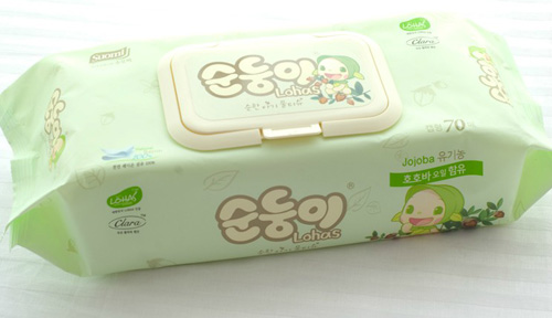 韓國進(jìn)口嬰兒濕巾頂級蓋裝70片
