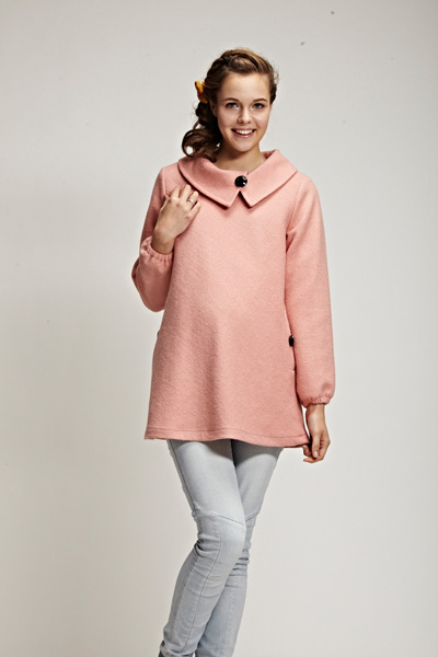 添茜粉紅長(zhǎng)袖孕婦服