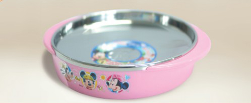 朗維兒童防燙抗菌不銹鋼托盤(pán)280ml