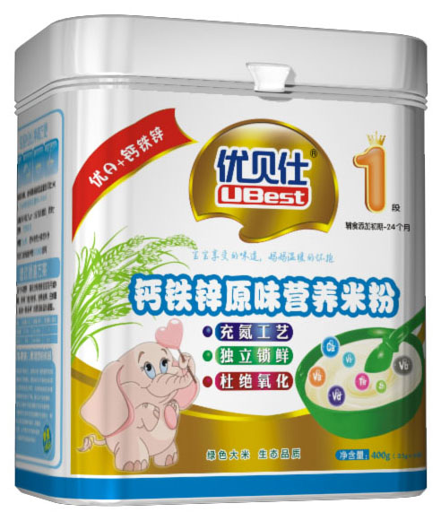 優(yōu)貝仕鈣鐵鋅原味營(yíng)養(yǎng)米粉1段