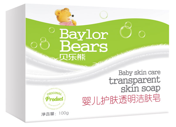 貝樂(lè)熊嬰兒護(hù)膚透明潔膚皂100g