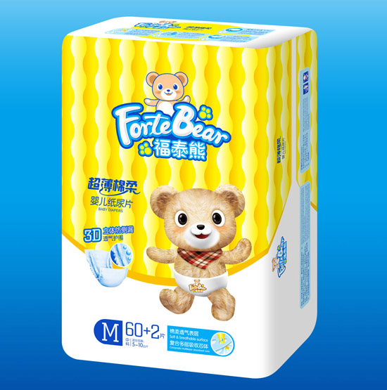 福泰熊超薄棉柔yinge紙尿片M碼大片