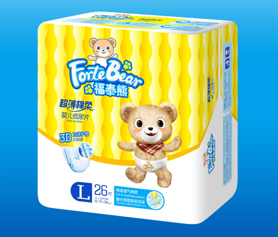 福泰熊超薄棉柔yinge紙尿片L碼小片