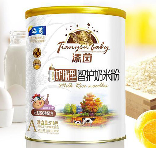 添茵五谷雜糧配方奶瓶型智護(hù)奶米粉