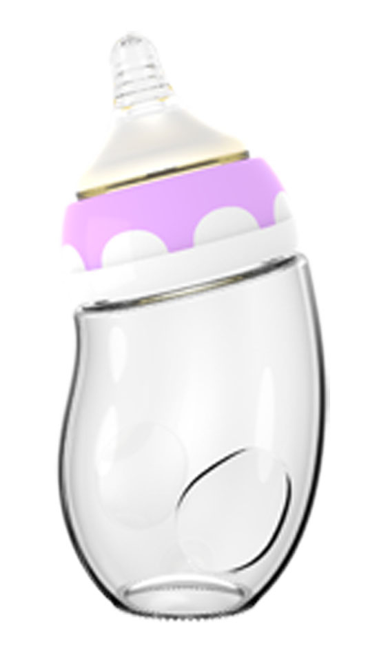 母貝兒熊貓寶寶三色玻璃無防塵罩紫色