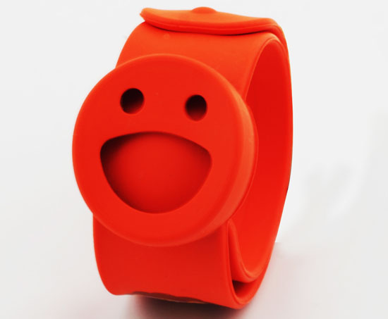 BUGOUT笑臉啪啪圈驅(qū)蚊手環(huán)紅色