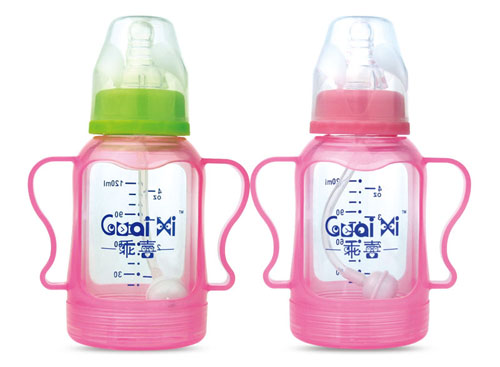 乖喜標(biāo)口防爆高硼硅玻璃自動奶瓶120mL G2038