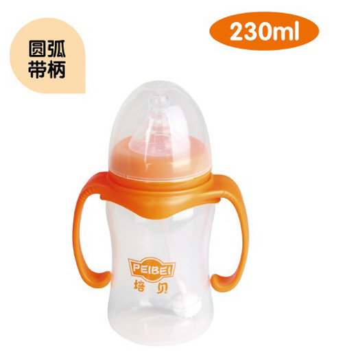 培貝圓弧帶柄標口徑自動奶瓶230ml
