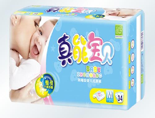 真能寶貝消毒級嬰兒紙尿褲M碼34片