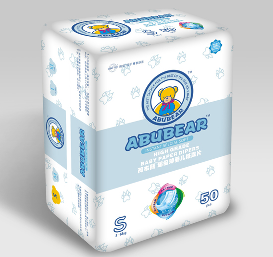 阿布熊超級薄嬰兒紙尿片S碼50片