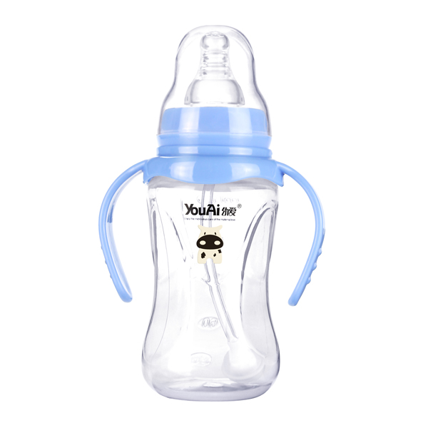幼愛PP標(biāo)口帶柄自動吸經(jīng)典奶瓶160ml
