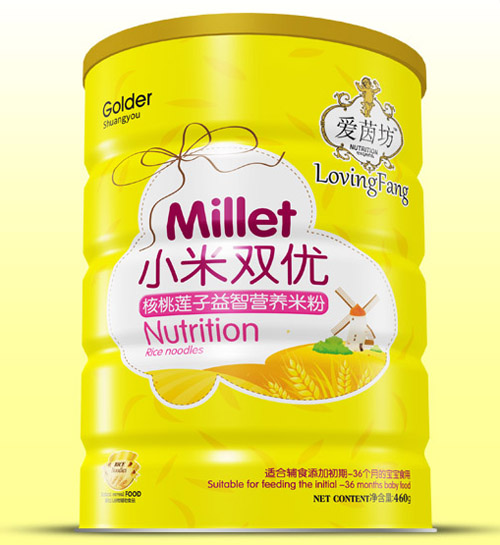 愛(ài)茵坊核桃蓮子益智小米雙優(yōu)米粉鐵聽(tīng)