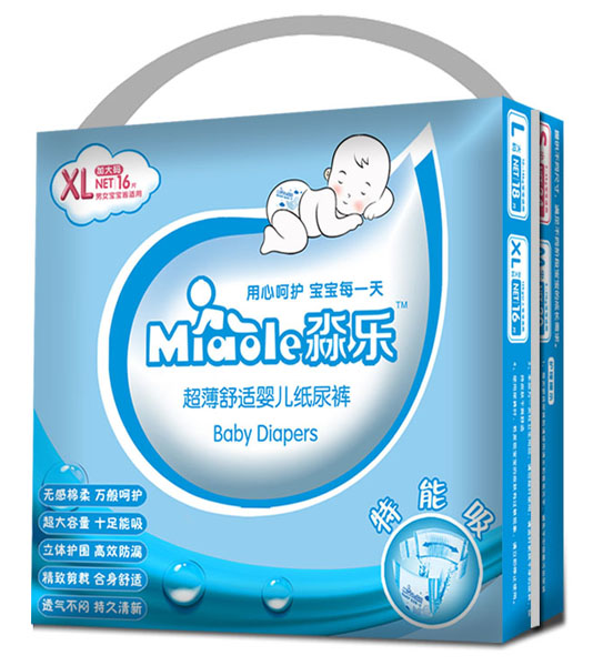 淼樂(lè)超薄舒適yinge紙尿褲XL碼16片
