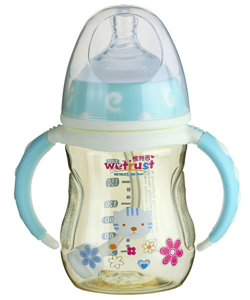 惟特思粉藍寬口PPSU奶瓶雙色系列(180ml)