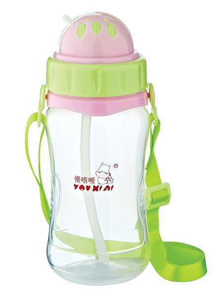 優(yōu)嘻噯無(wú)柄背帶寶寶水壺