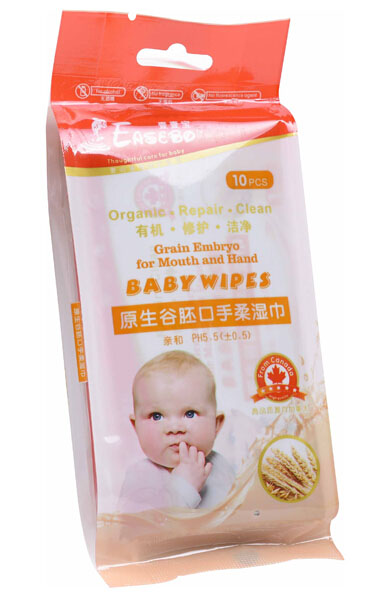 壹壹寶原生谷胚口手柔濕巾10片裝
