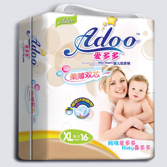 愛多多柔薄雙芯嬰兒紙尿褲XL碼16片