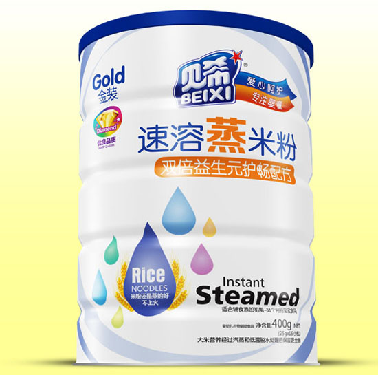 貝希雙倍益生元護(hù)暢速溶蒸米粉鐵聽