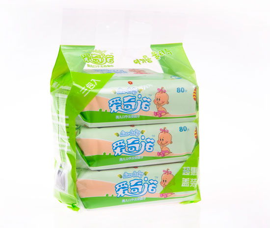 愛奇諾荷荷巴油嬰兒口手無香80片枕式加蓋三聯(lián)包(綠)1