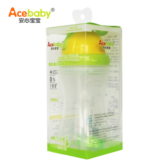 安心寶寶炫彩旅行水壺黃綠蓋