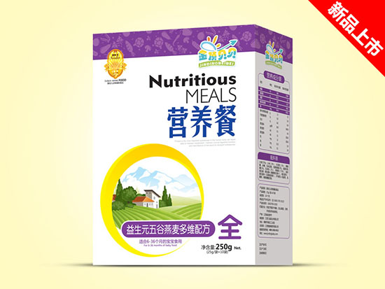 金頂貝貝營(yíng)養(yǎng)餐盒裝-益生元五谷燕麥多維
