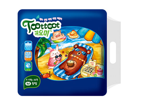 迪優(yōu)米超薄干爽嬰兒紙尿褲M碼56片裝