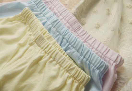 金色小魚(yú)純棉素色單面單條褲