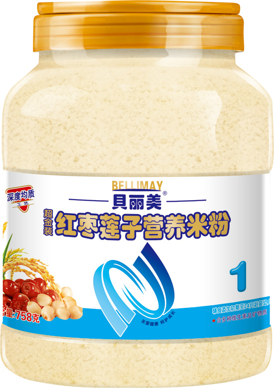 貝麗美紅棗蓮子營養(yǎng)米粉758克1段