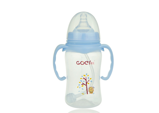 果兒240ML寬口PP弧型自動(dòng)吸奶瓶藍(lán)色