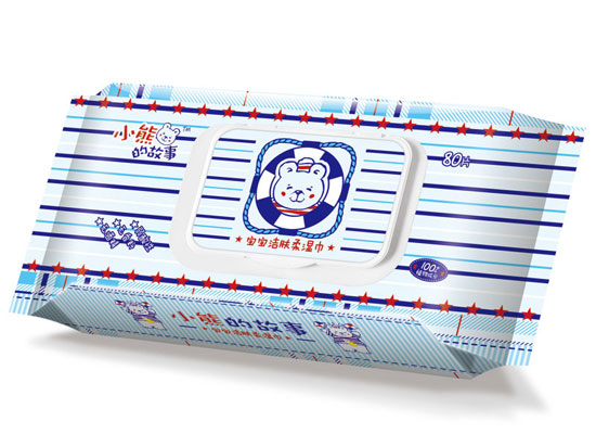 小熊的故事寶寶潔膚柔濕巾80片