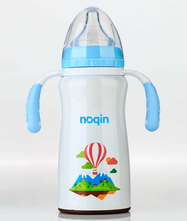 諾親保溫奶瓶 藍(lán)色