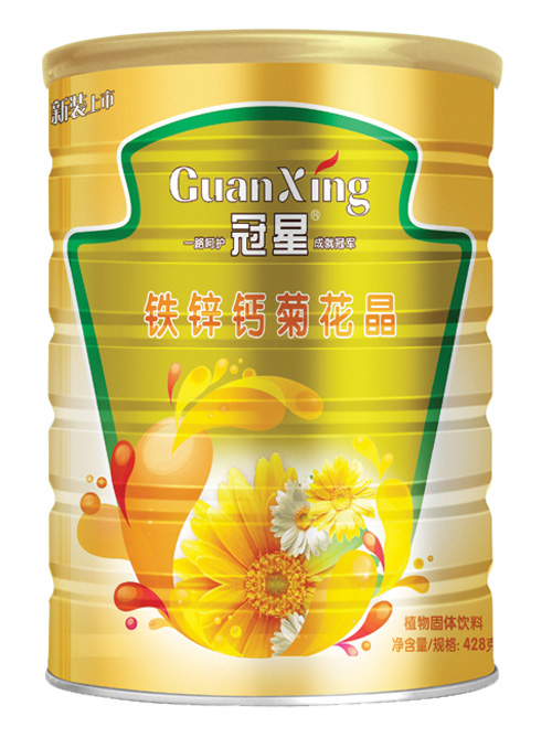 冠星鈣鐵鋅菊花晶428克聽裝