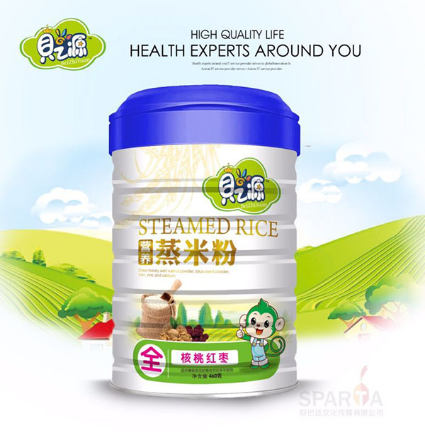 貝之源核桃紅棗蒸米粉聽裝