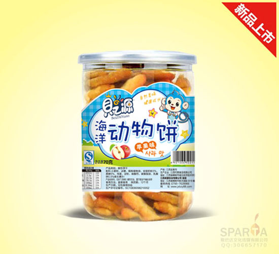 貝之源動(dòng)物餅干蘋果味
