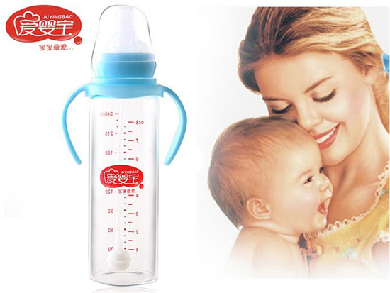 愛嬰寶標口徑晶鉆玻璃奶瓶240ml