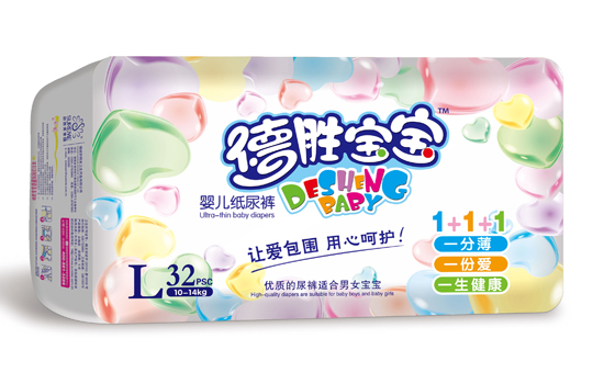德勝寶寶嬰兒紙尿褲中包L碼32片