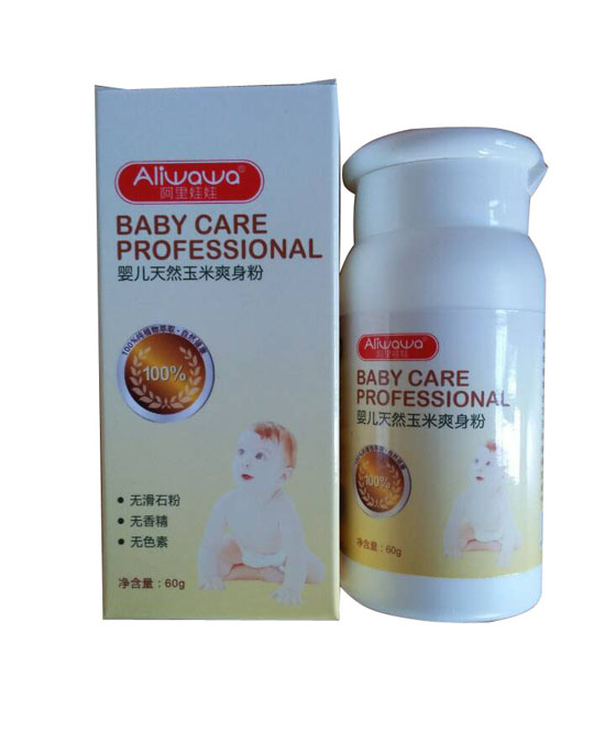 阿里娃娃嬰兒天然玉米爽身粉