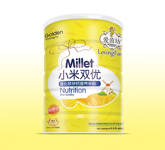 愛茵坊強化鐵鋅鈣營養(yǎng)小米雙優(yōu)米粉聽裝