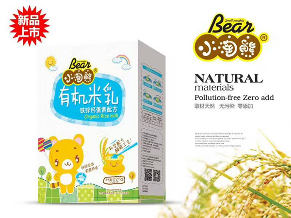 小淘熊有機米乳鈣鐵鋅蛋黃配方盒裝