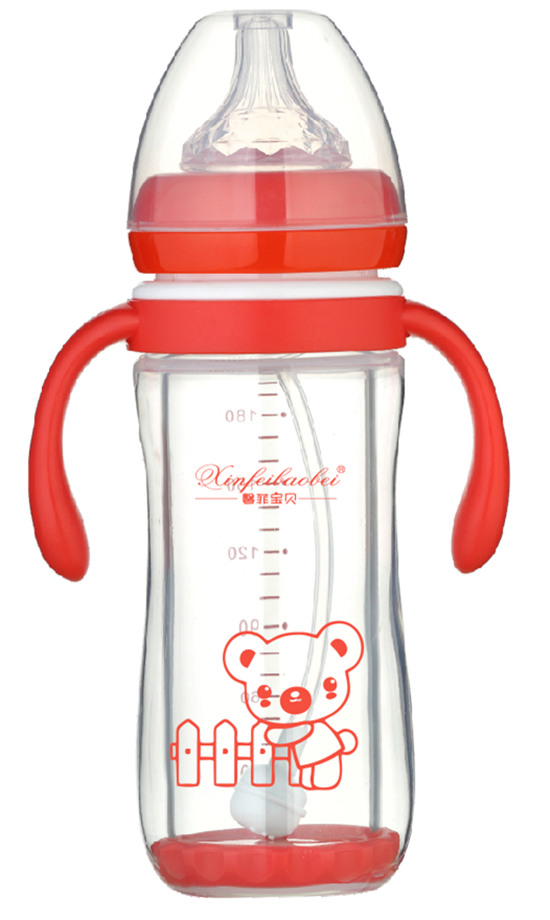 馨菲寶貝奶瓶直筒型紅色