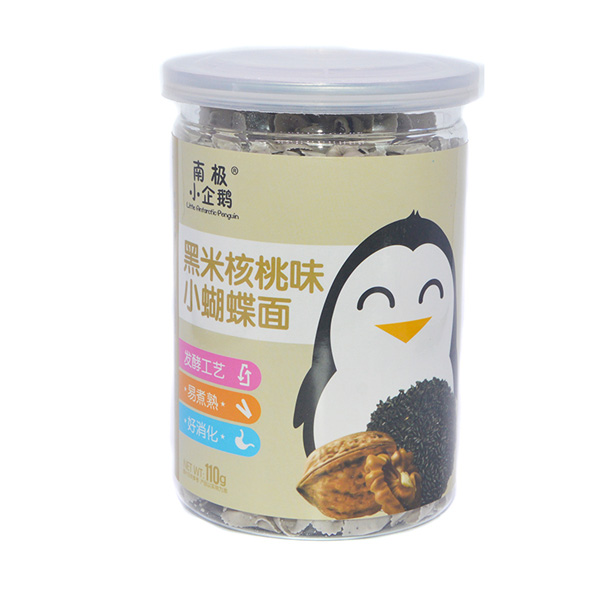 南極小企鵝蝴蝶面黑米核桃味新品罐裝.jpg 南極小企鵝蝴蝶面黑米核桃味新品罐裝.jpg
