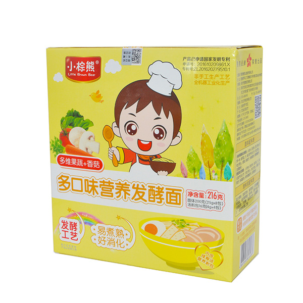 小棕熊多口味營(yíng)養(yǎng)發(fā)酵面多維果蔬+香菇216g