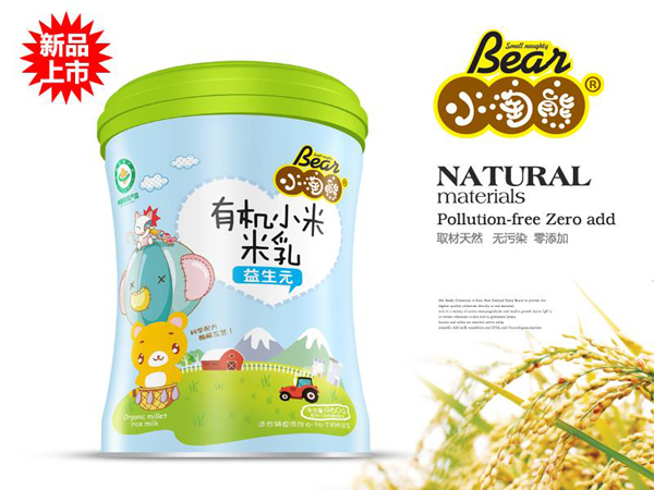 小淘熊有機小米米乳-益生元桶裝