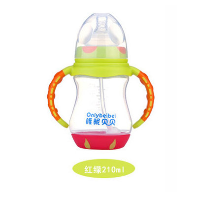 唯昵貝貝WA49寬口雙色PP奶瓶210ml紅綠.jpg 唯昵貝貝WA49寬口雙色PP奶瓶210ml紅綠.jpg